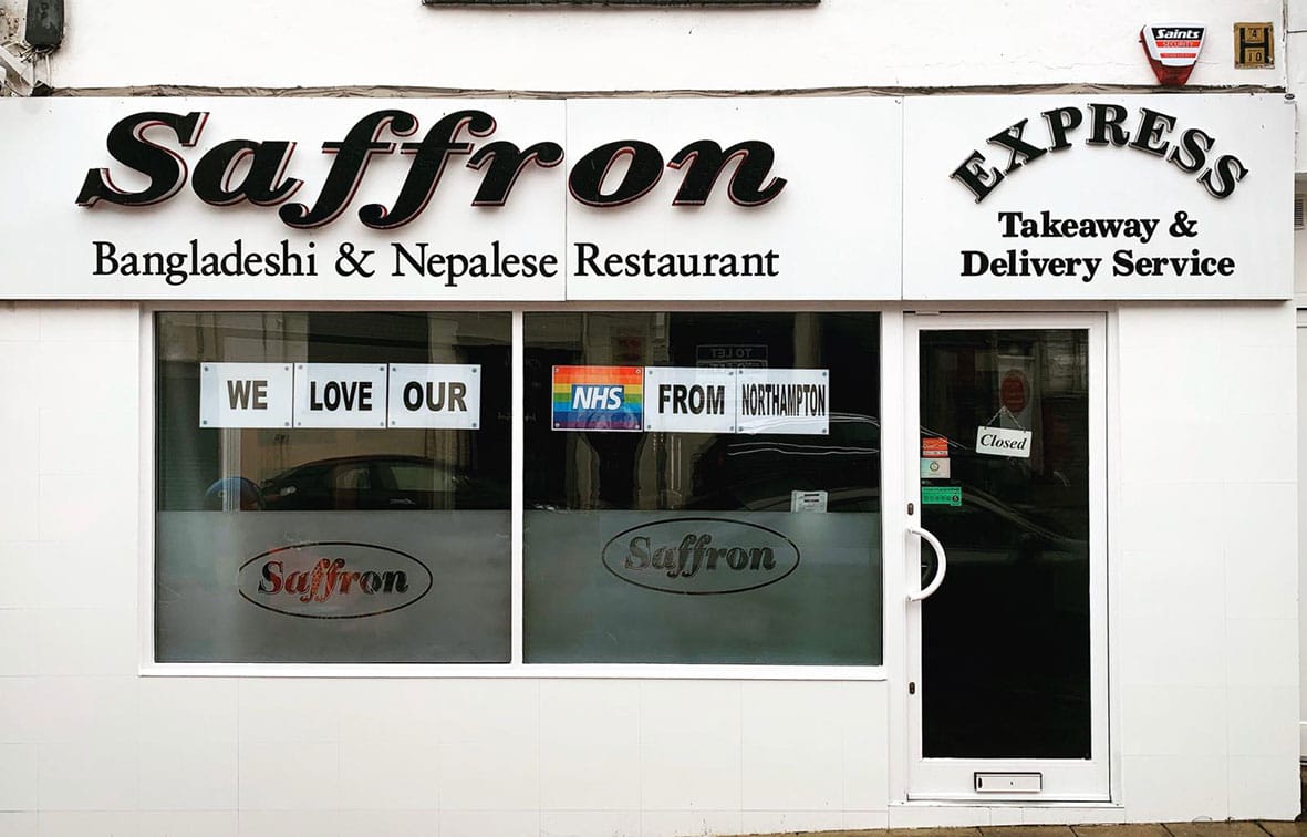 Saffron Northampton restaurant front