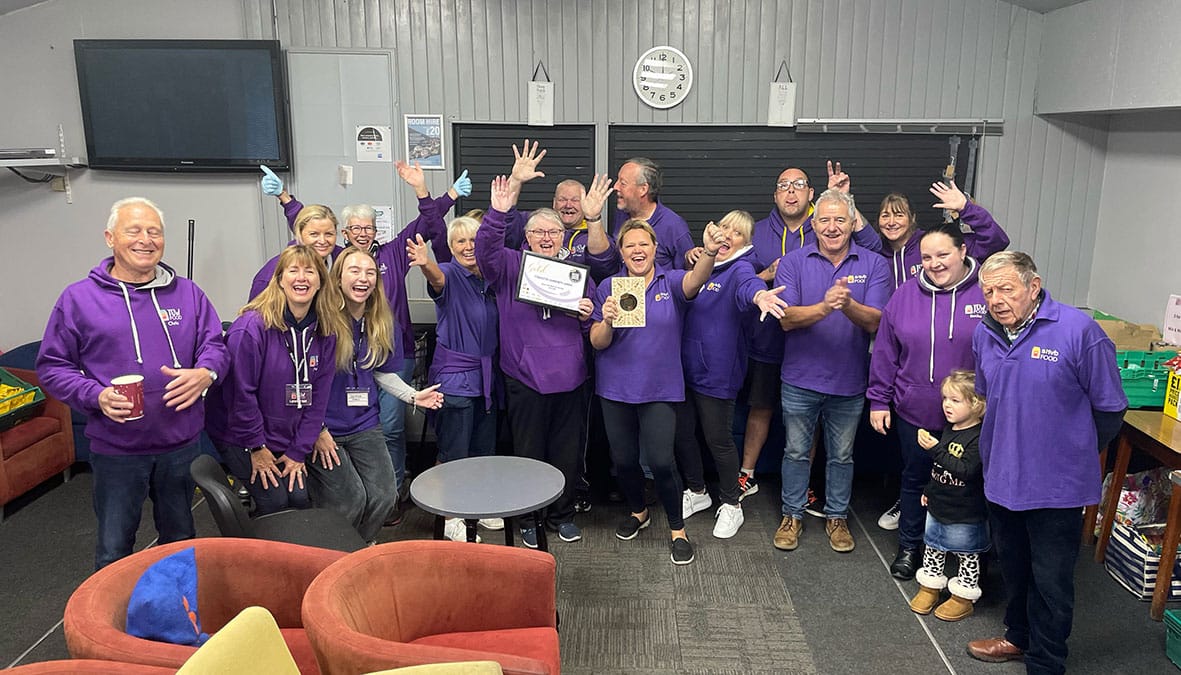 Towcester Community Larder Volunteers with their Gold Award