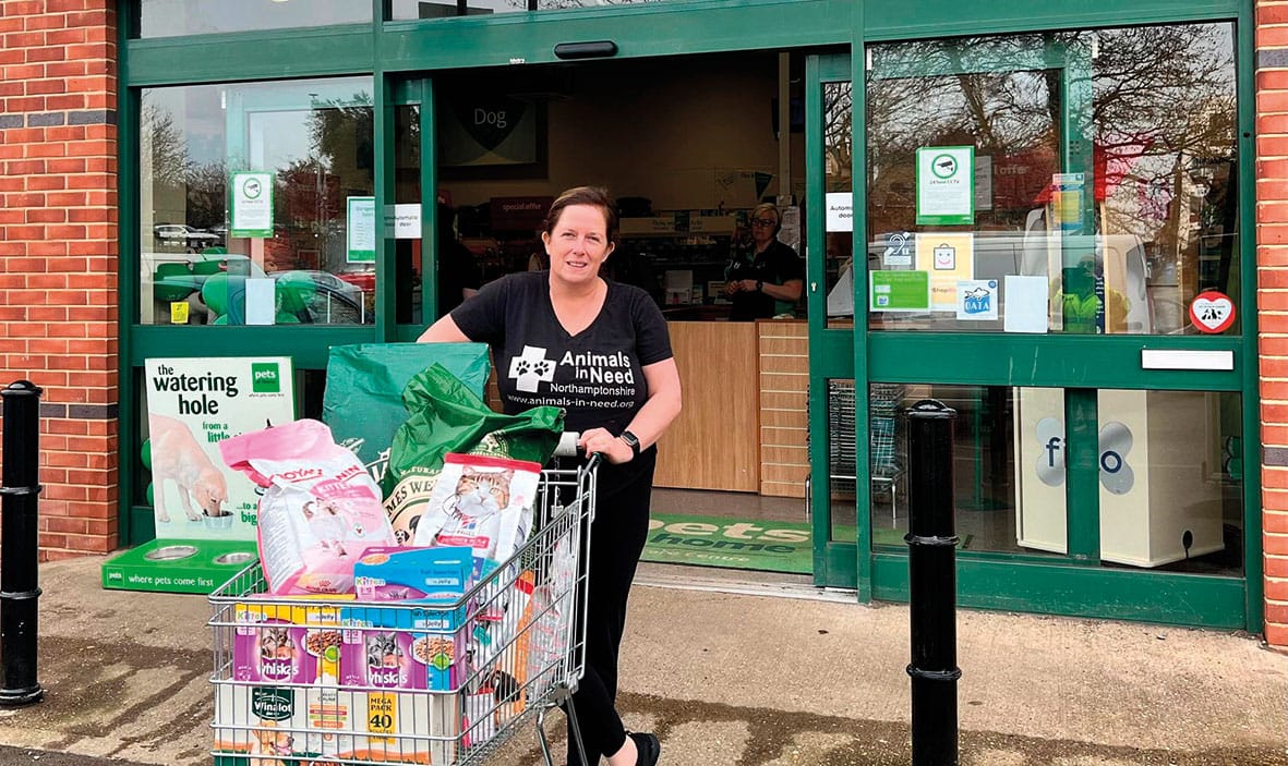 Collecting donations from Pets at Home