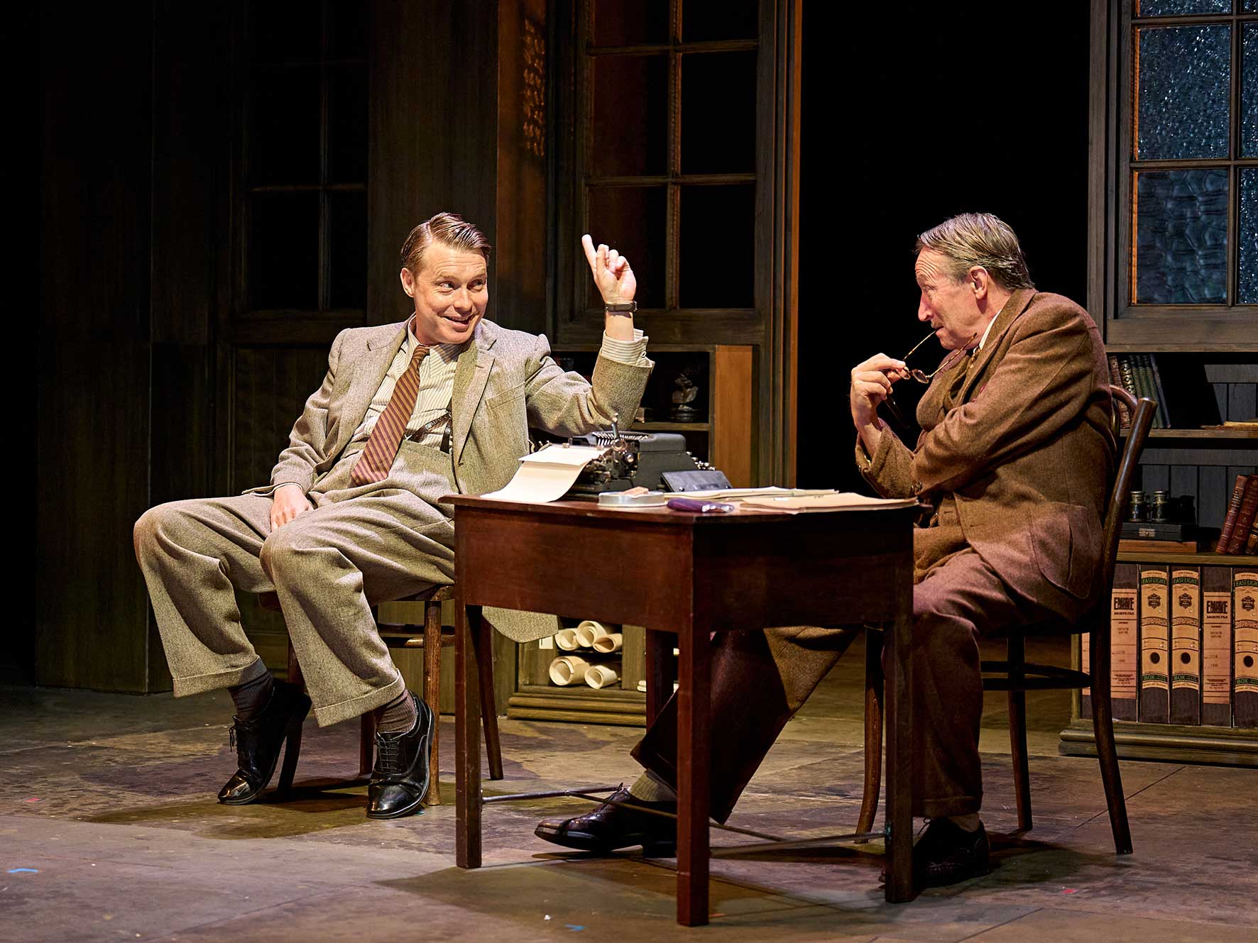 Mark Edel-Hunt as Alan Turing with Peter Hamilton Dyer