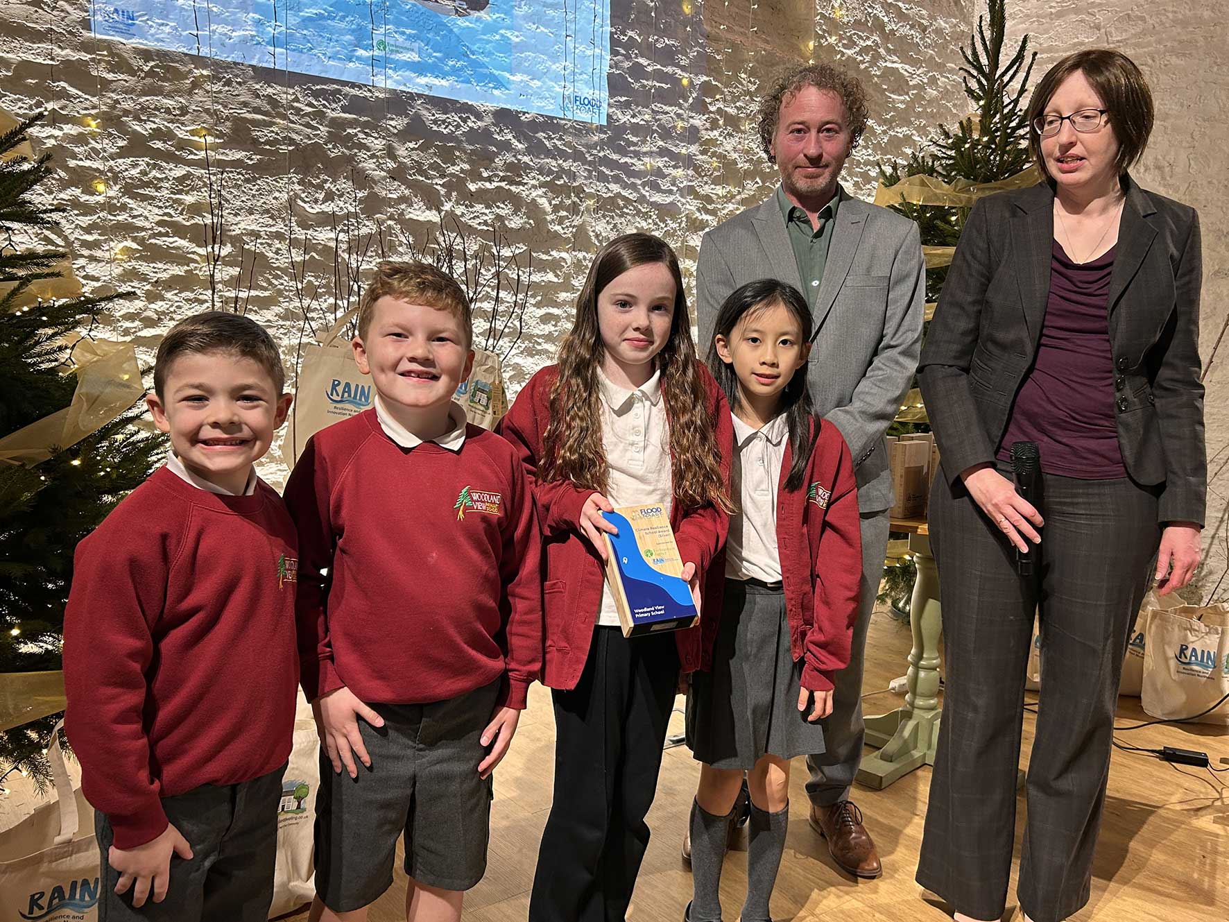 children from Woodland View Primary School